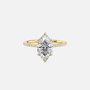 The Meera Marquise Pave Moissanite Ring - KNT - Engagement Rings, Wedding Bands & Fine Jewelry
