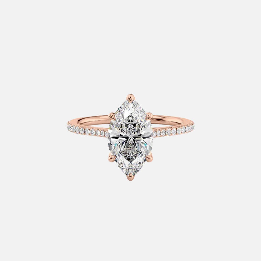 The Meera Marquise Pave Moissanite Ring - KNT - Engagement Rings, Wedding Bands & Fine Jewelry