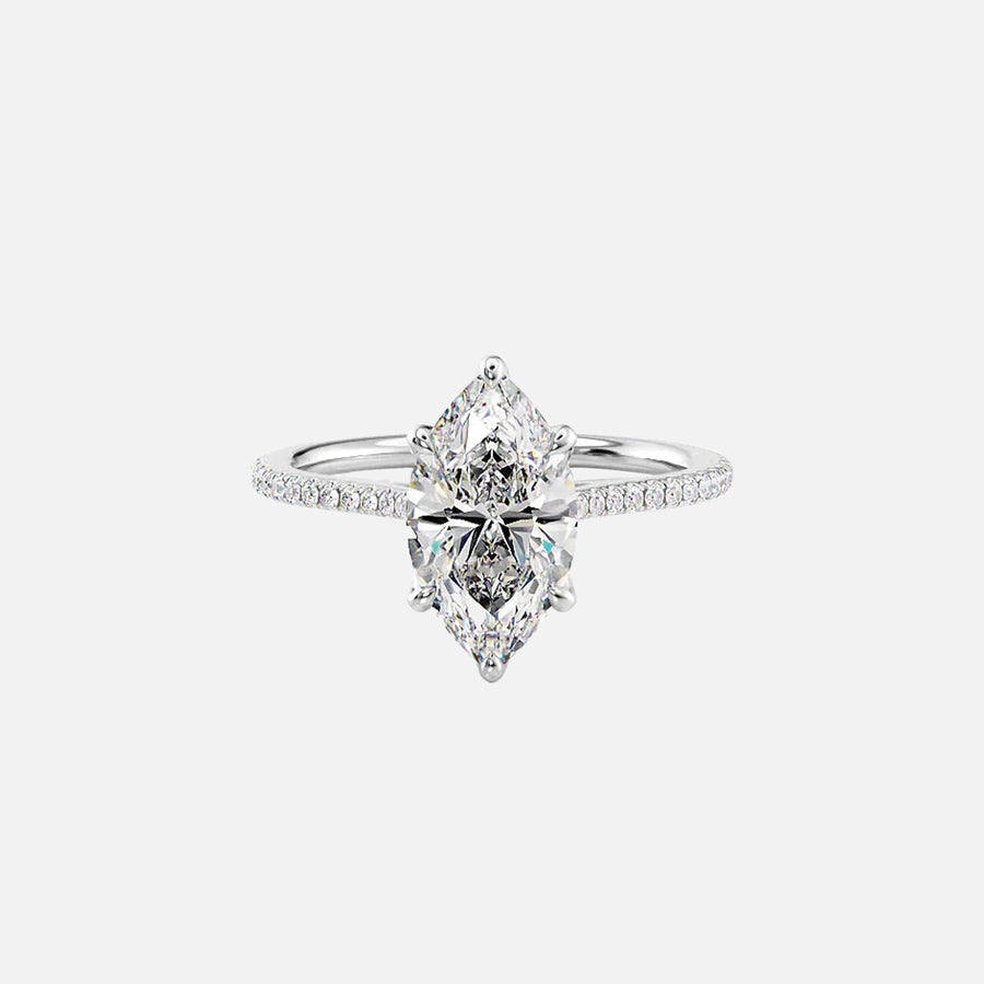 The Meera Marquise Pave Moissanite Ring - KNT - Engagement Rings, Wedding Bands & Fine Jewelry