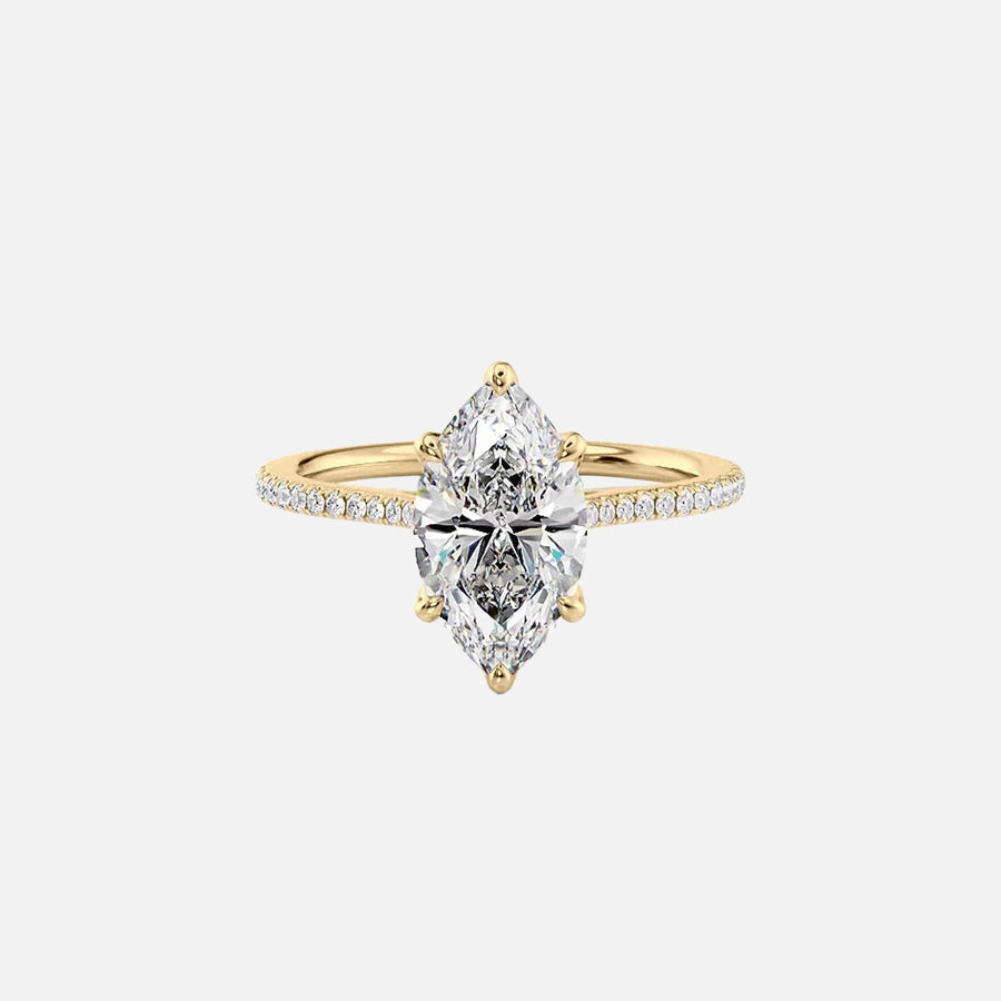 The Meera Marquise Pave Moissanite Ring - KNT - Engagement Rings, Wedding Bands & Fine Jewelry