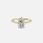 The Meera Pear Pave Moissanite Ring - KNT - Engagement Rings, Wedding Bands & Fine Jewelry
