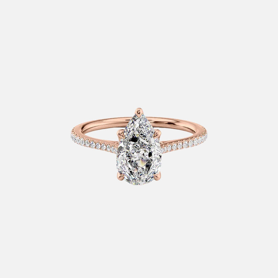 The Meera Pear Pave Moissanite Ring - KNT - Engagement Rings, Wedding Bands & Fine Jewelry