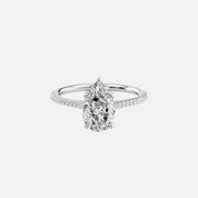 The Meera Pear Pave Moissanite Ring - KNT - Engagement Rings, Wedding Bands & Fine Jewelry