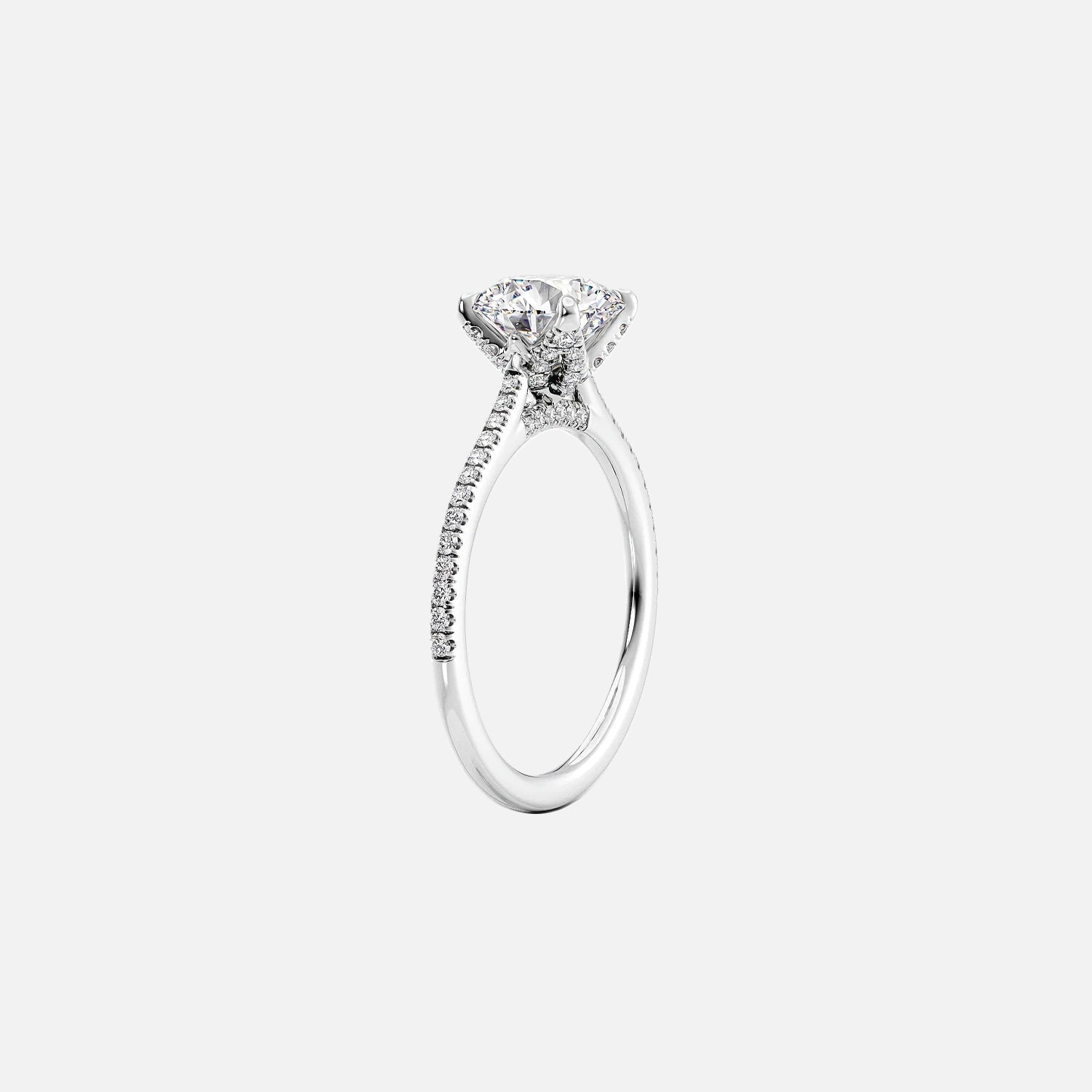 The Meera Princess Pave Moissanite Ring - KNT - Engagement Rings, Wedding Bands & Fine Jewelry