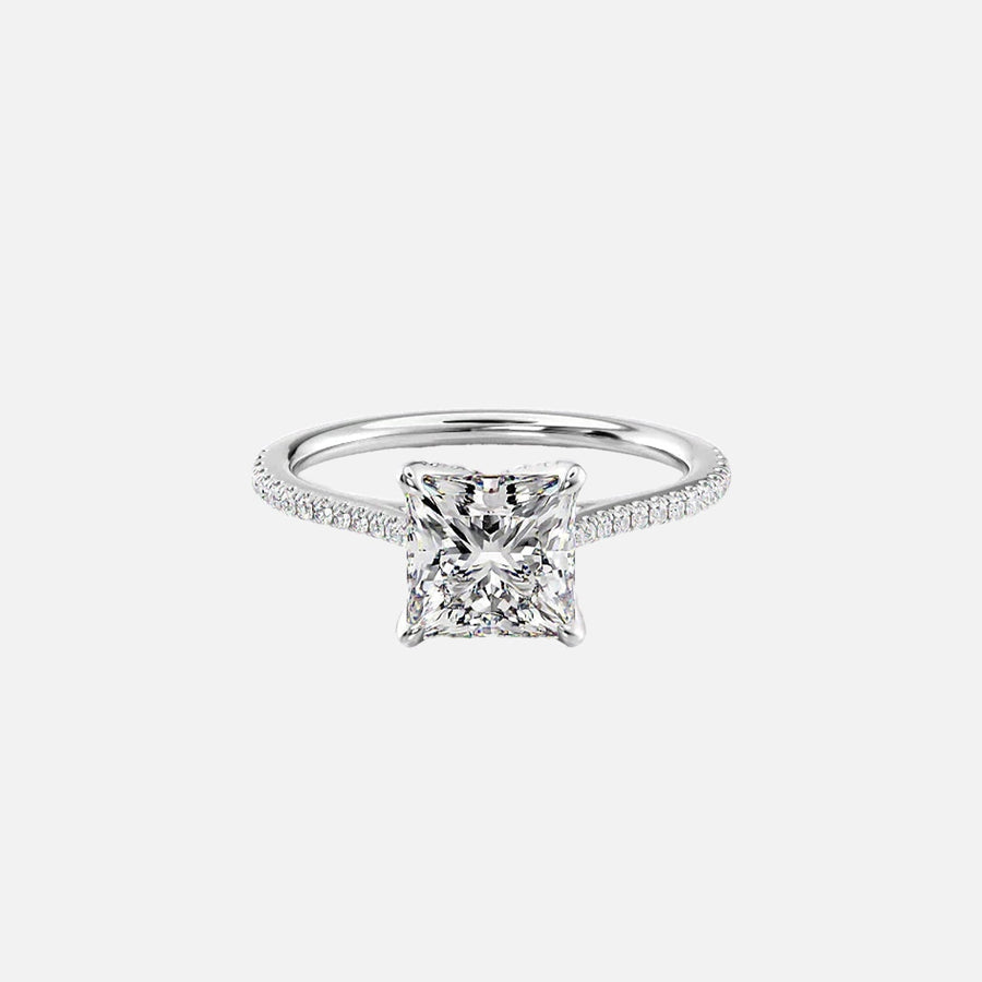 The Meera Princess Pave Moissanite Ring - KNT - Engagement Rings, Wedding Bands & Fine Jewelry