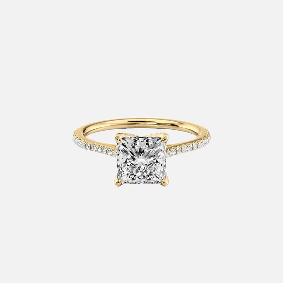 The Meera Princess Pave Moissanite Ring - KNT - Engagement Rings, Wedding Bands & Fine Jewelry