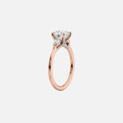  The Megan Pears Cushion Lab Diamond Ring 14k Rose Gold 002