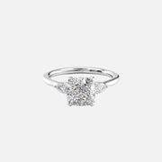  The Megan Pears Cushion Lab Diamond Ring 18k White Gold 001