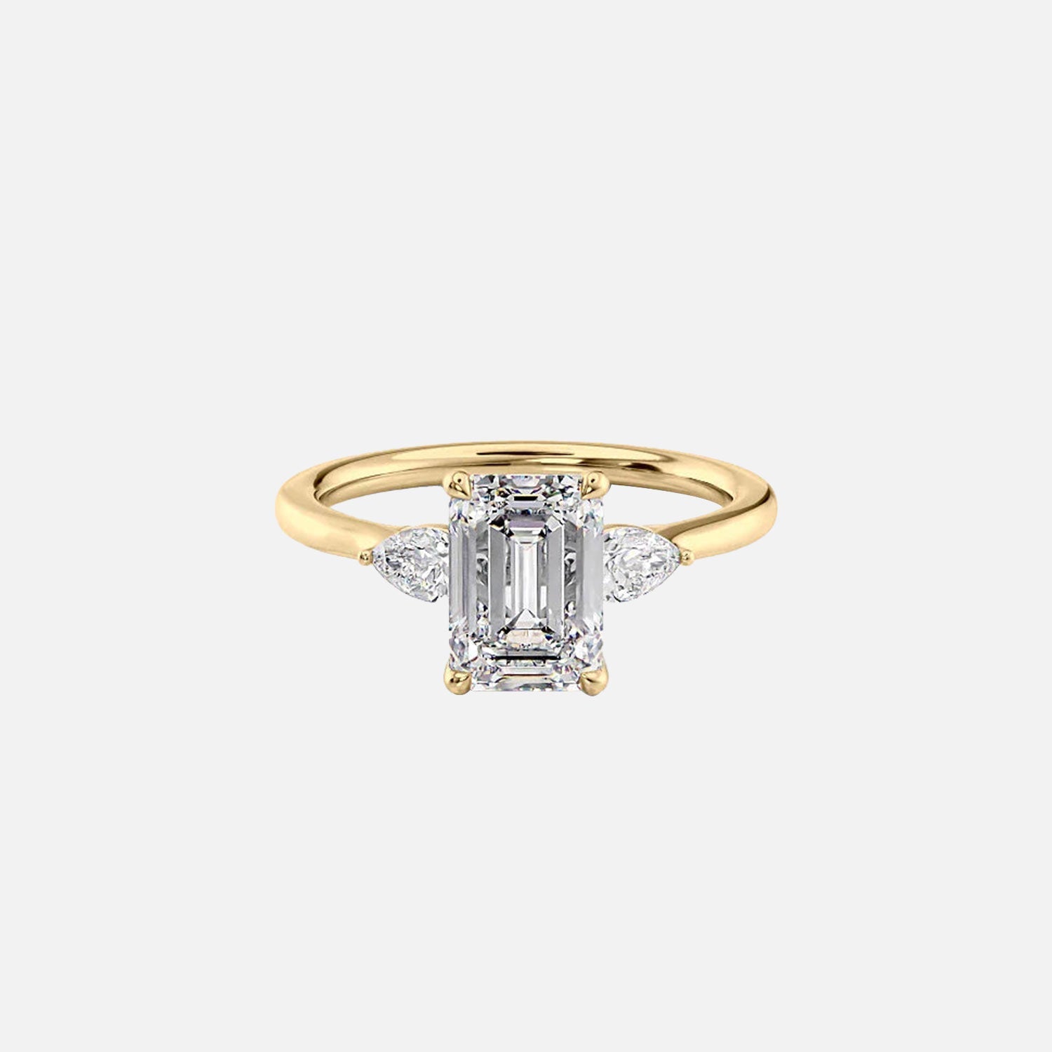 The Megan Pears Emerald Lab Diamond Ring 14k Yellow Gold 001