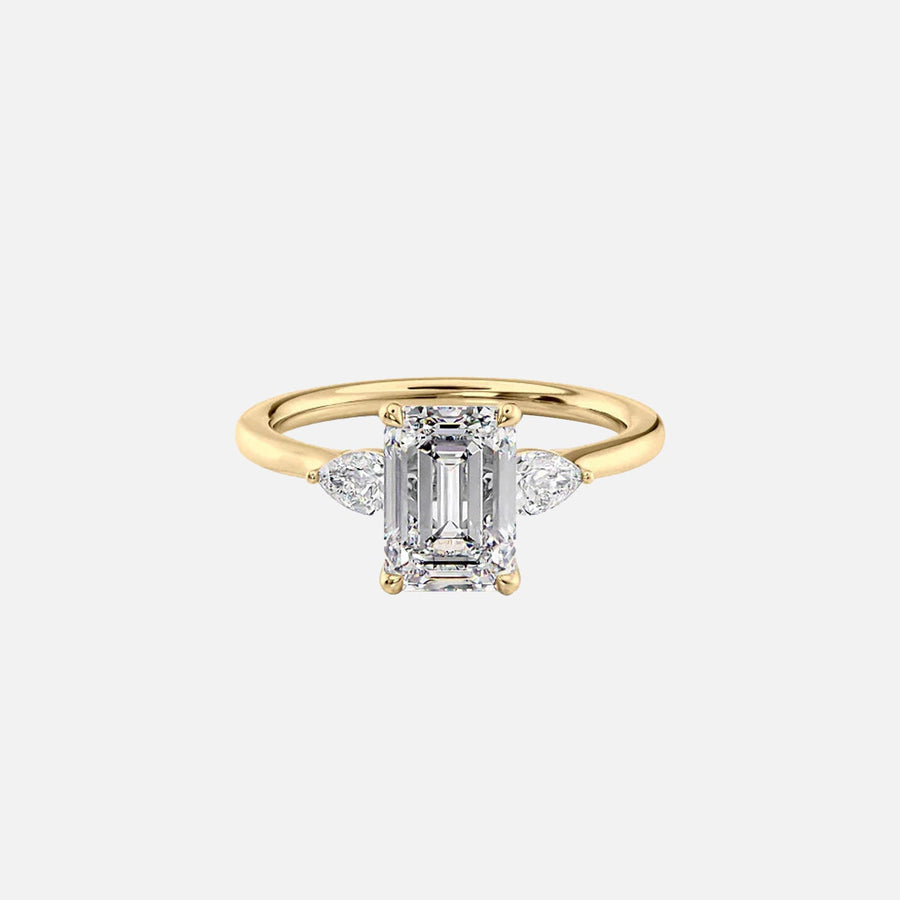 The Megan Pears Emerald Lab Diamond Ring 14k Yellow Gold 001