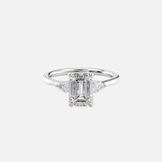  The Megan Pears Emerald Lab Diamond Ring 18k White Gold 001