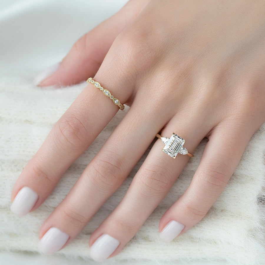 The Megan Pears Emerald Lab Diamond Ring 18k Yellow Gold 004 Final