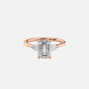  The Megan Pears Emerald Moissanite Ring 14k Rose Gold 001