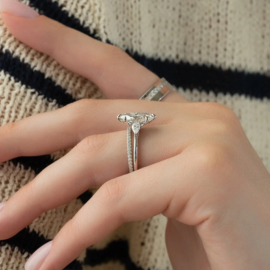  The Megan Pears Marquise Lab Diamond Ring 18k White Gold 003