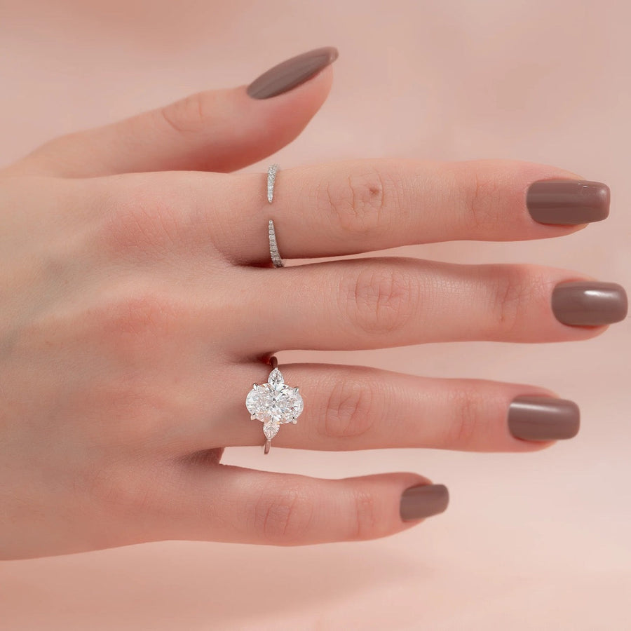  The Megan Pears Oval Lab Diamond Ring 14k White Gold 003