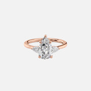  The Megan Pears Pear Moissanite Ring 14k Rose Gold 001