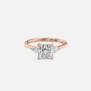  The Megan Pears Princess Lab Diamond Ring 14k Rose Gold 001