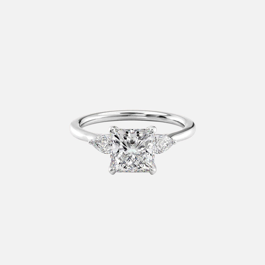  The Megan Pears Princess Lab Diamond Ring 18k White Gold 001
