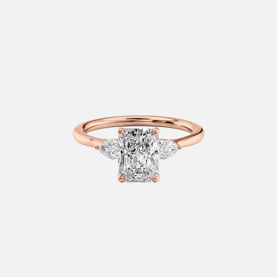  The Megan Pears Radiant Lab Diamond Ring 14k Rose Gold 001