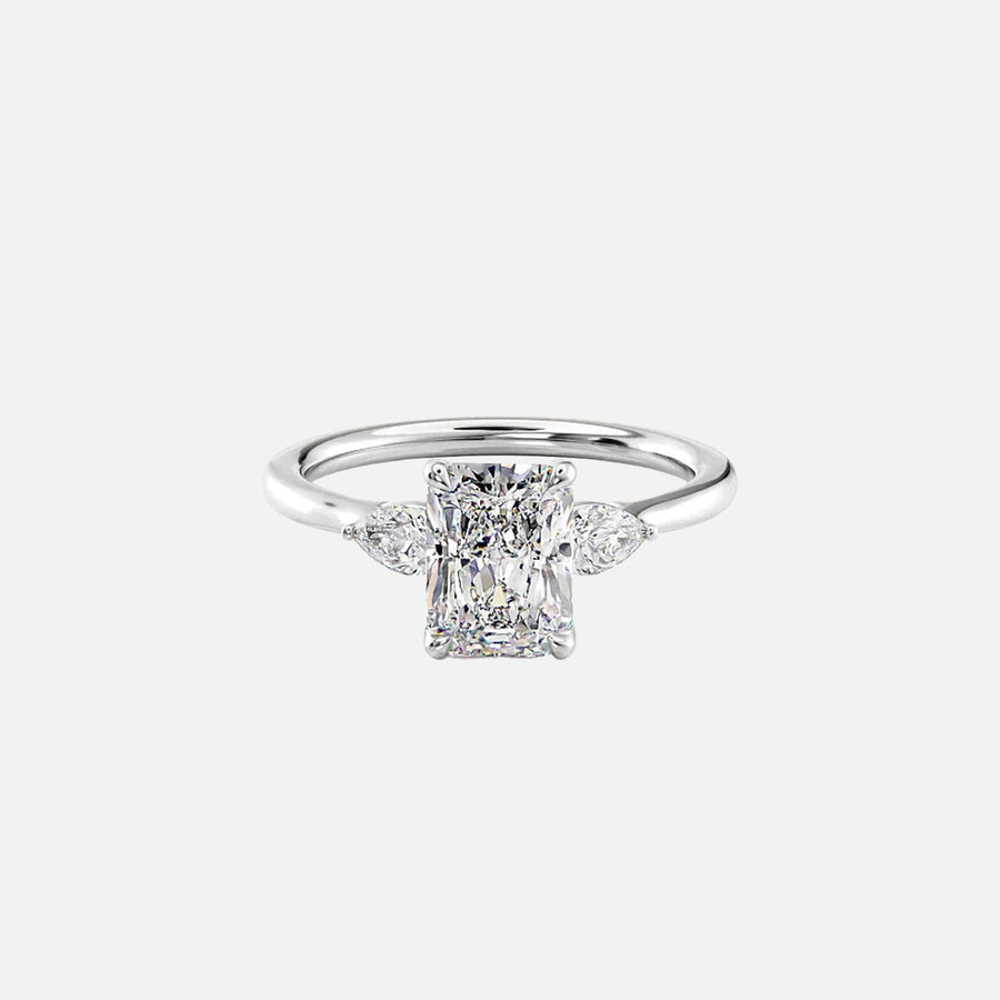 The Megan Pears Radiant Lab Diamond Ring 14k White Gold 001