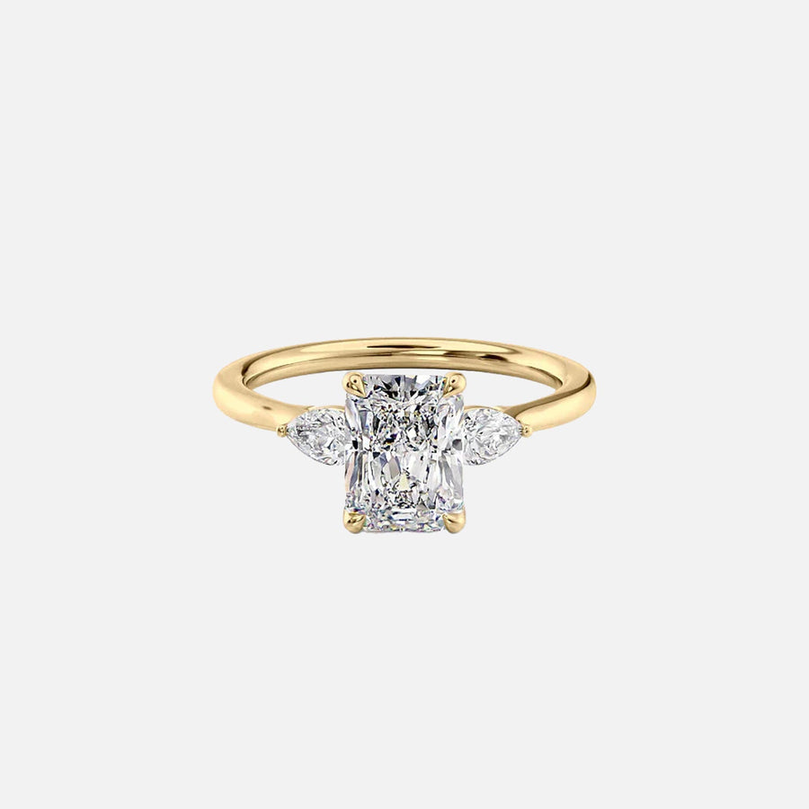 The Megan Pears Radiant Lab Diamond Ring 14k Yellow Gold 001