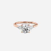  The Megan Pears Round Lab Diamond Ring 14k Rose Gold 001