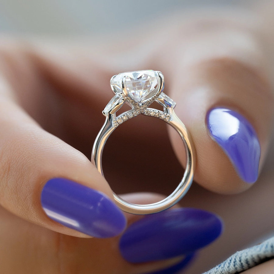  The Megan Pears Round Lab Diamond Ring 14k White Gold 003