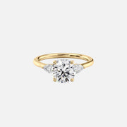 The Megan Pears Round Lab Diamond Ring 14k Yellow Gold 001