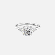  The Megan Pears Round Lab Diamond Ring 18k White Gold 001