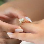  The Megan Pears Round Lab Diamond Ring 18k Yellow Gold 004