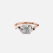  The Melissa Cushion Lab Diamond Ring 18k Rose Gold 001