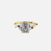  The Melissa Emerald Lab Diamond Ring 18k Yellow Gold 001