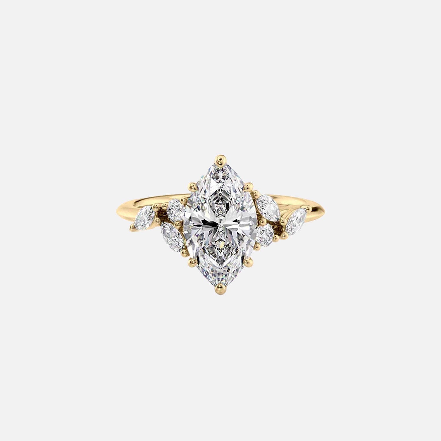The Melissa Marquise Lab Diamond Ring 14k Yellow Gold 001