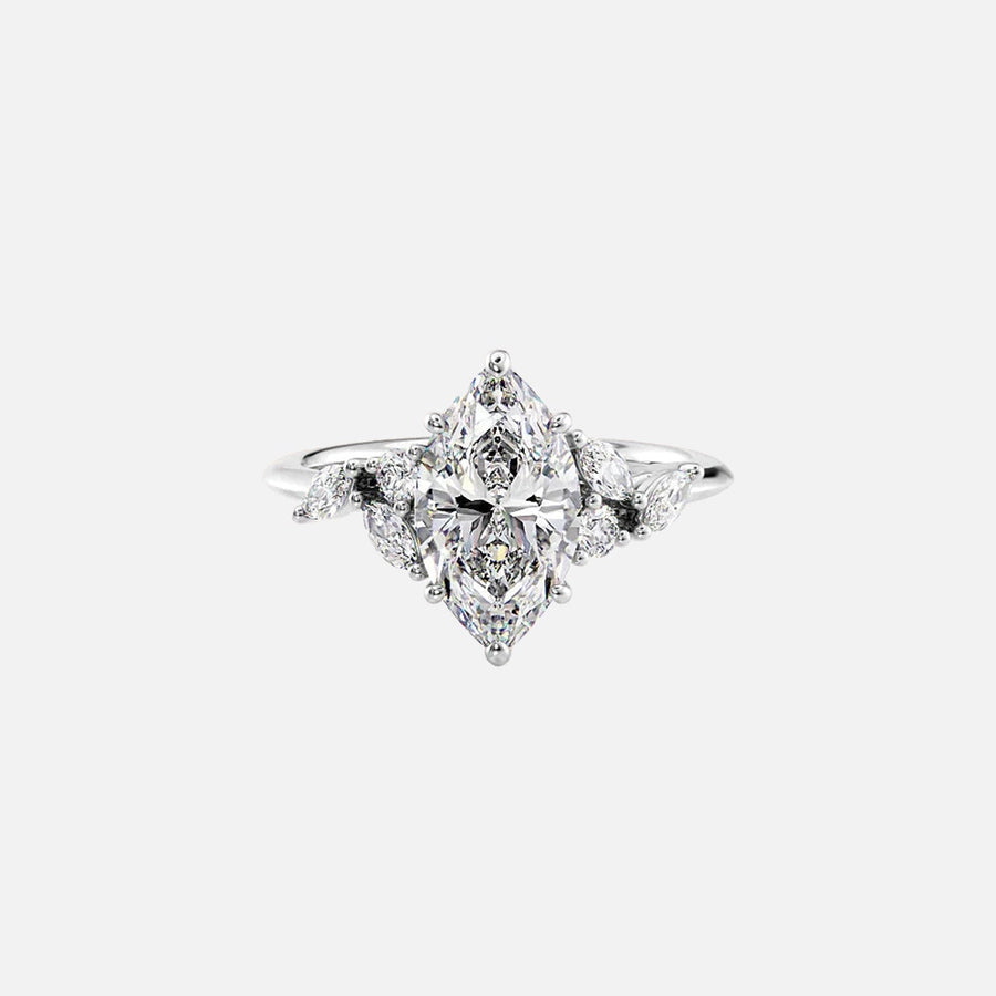  The Melissa Marquise Lab Diamond Ring 18k White Gold 001