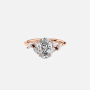 The Melissa Oval Lab Diamond Ring 18k Rose Gold 001