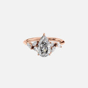  The Melissa Pear Lab Diamond Ring 14k Rose Gold 001