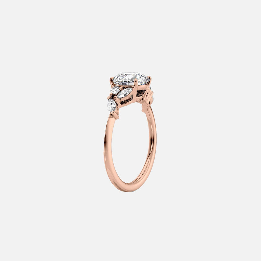  The Melissa Princess Lab Diamond Ring 14k Rose Gold 002