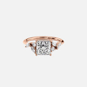  The Melissa Princess Lab Diamond Ring 18k Rose Gold 001