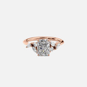  The Melissa Radiant Lab Diamond Ring 14k Rose Gold 001