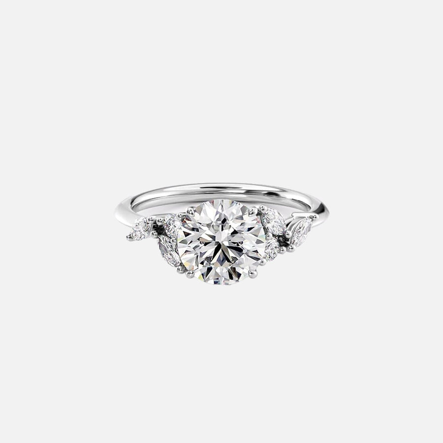  The Melissa Round Lab Diamond Ring 14k White Gold 001