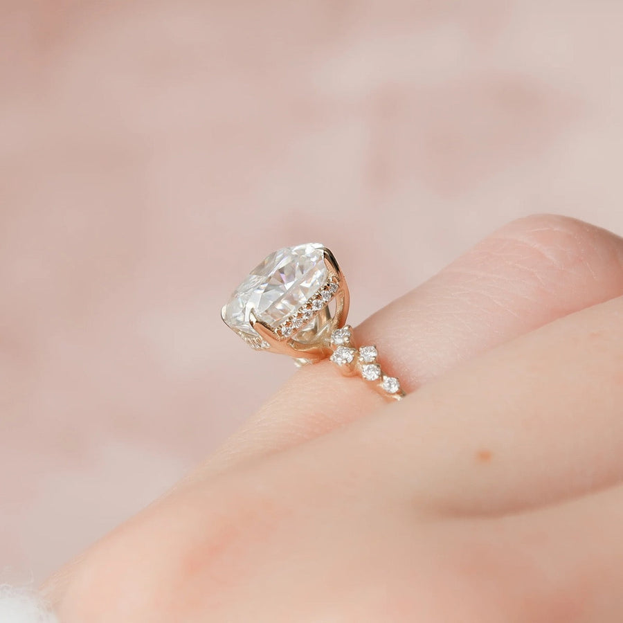  The Mia Cushion Lab Diamond Ring 14k Yellow Gold 003
