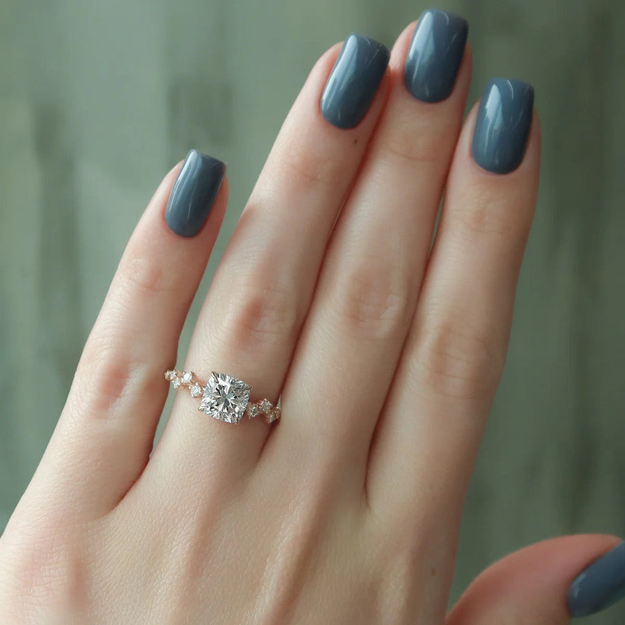  The Mia Cushion Lab Diamond Ring 18k Rose Gold 003