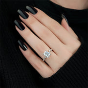  The Mia Emerald Lab Diamond Ring 18k White Gold 003