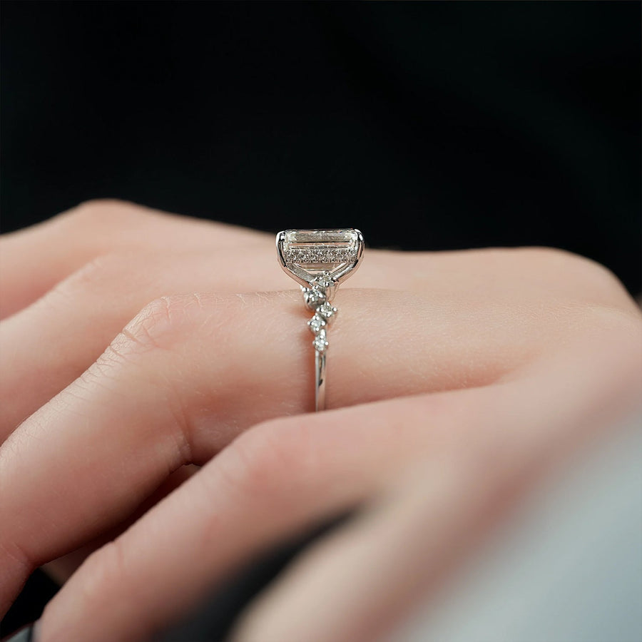  The Mia Emerald Lab Diamond Ring 18k White Gold 004 Final