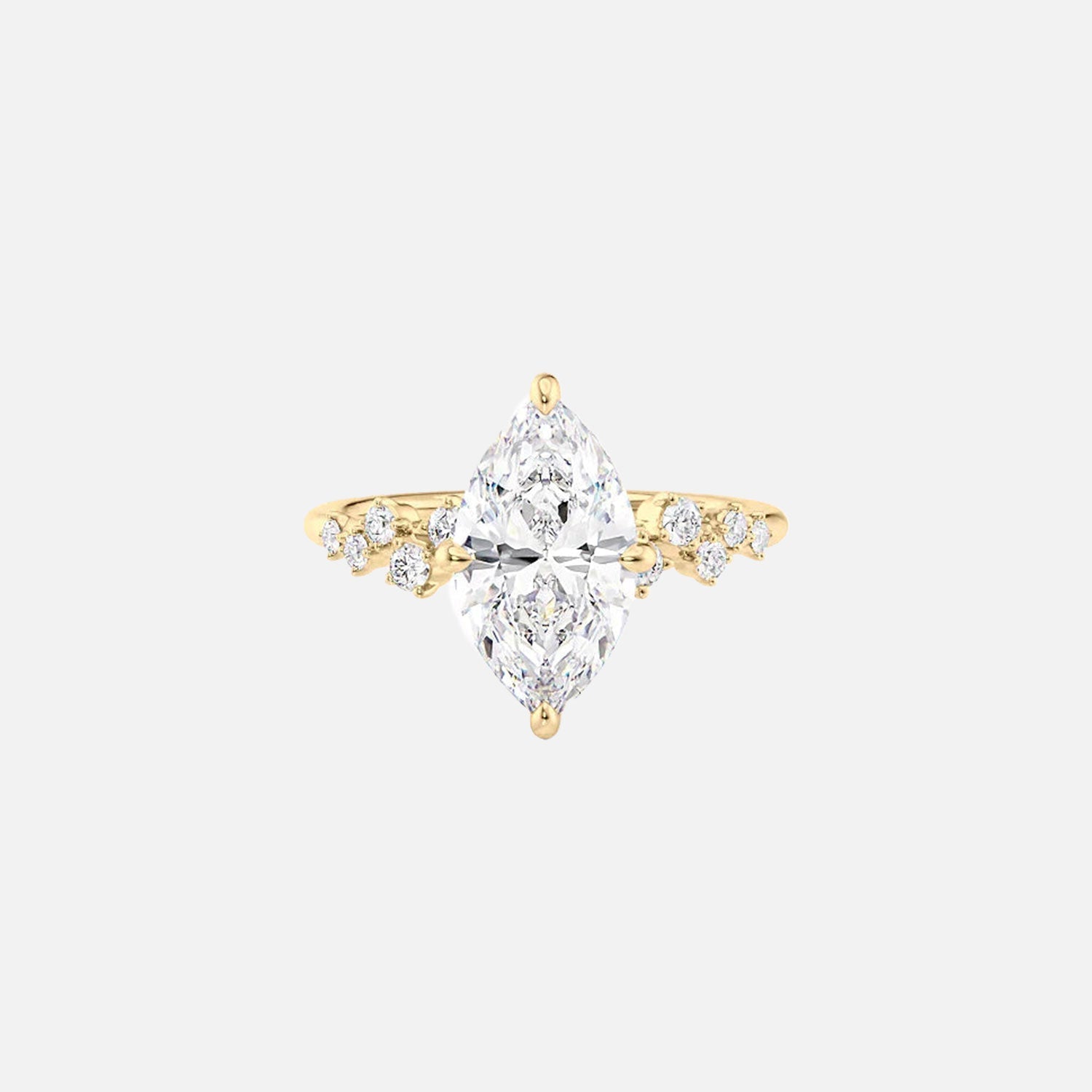 The Mia Marquise Lab Diamond Ring 14k Yellow Gold 001