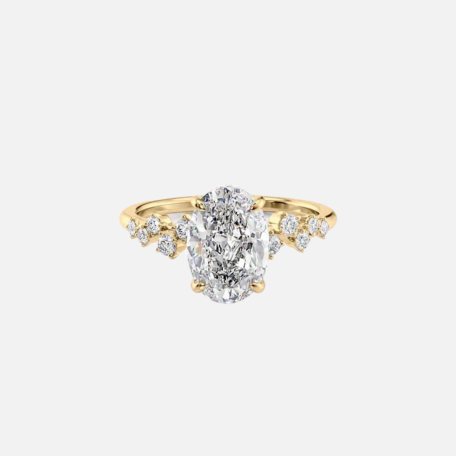 The Mia Oval Lab Diamond Ring 14k Yellow Gold 001