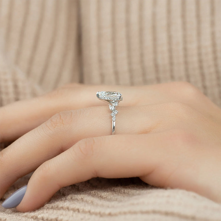  The Mia Pear Lab Diamond Ring 14k White Gold 003