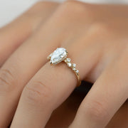  The Mia Pear Lab Diamond Ring 14k Yellow Gold 003