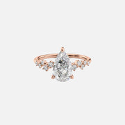  The Mia Pear Lab Diamond Ring 18k Rose Gold 001