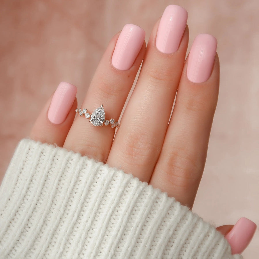  The Mia Pear Lab Diamond Ring 18k Rose Gold 004 Final
